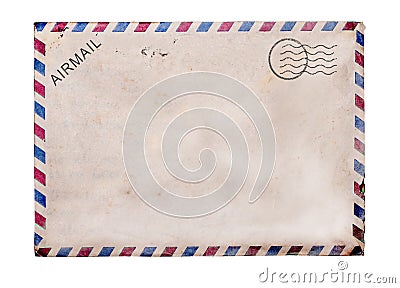 Old blank post card white background Stock Photo