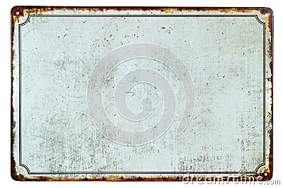 Rusty blank metal sign Stock Photo