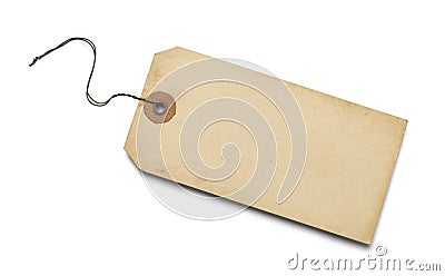 Old Blank Tag Stock Photo