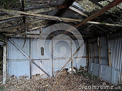 An old boat shed Stock Photo