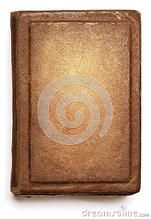 Old book cover, blank texture empty grunge design on white Stock Photo