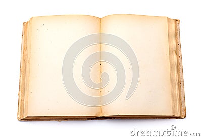 Old book with yellowed pages Stock Photo