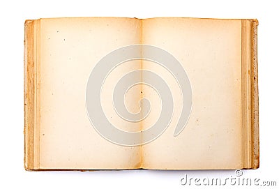 Old book with yellowed pages Stock Photo