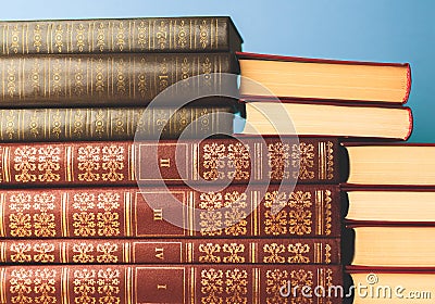 Old books close up Stock Photo