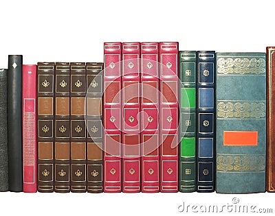 Old books isolated Stock Photo