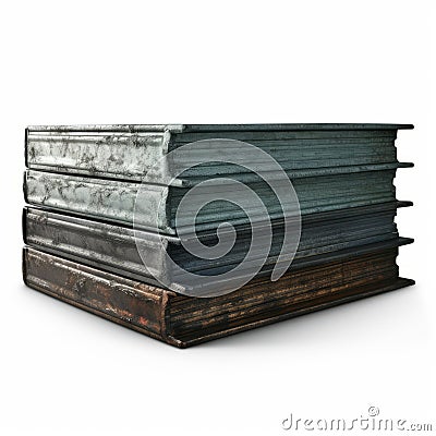 Patinated And Oxidized Book A Photorealistic Rendering Of Contemporary Metallurgy Stock Photo