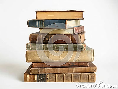 old books with the top one titled The Poet's Life Stock Photo
