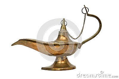 Old brass lamp Stock Photo