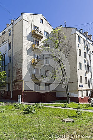 Old brick apartment buildings Editorial Stock Photo