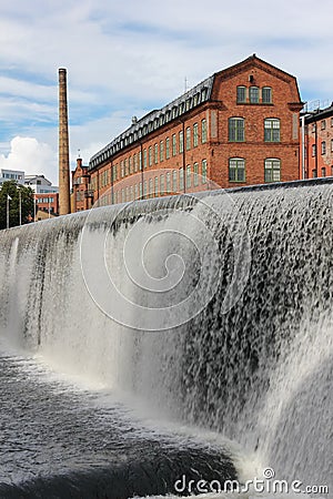 Old brick factory. Industrial landscape. Norrkoping. Sweden Stock Photo