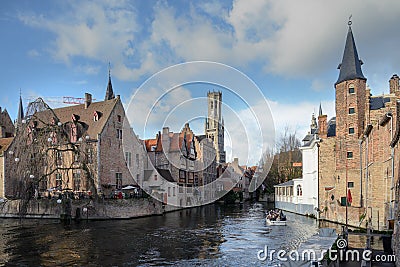 Brugge, city of the province of West Flanders ,Belgium. Editorial Stock Photo