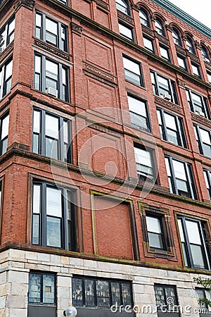 Old Brick Loft Apartments Stock Photo