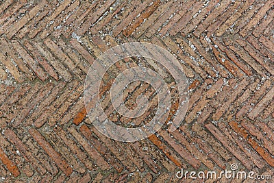 Old brick pavement texture Stock Photo