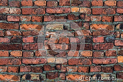 Old brick rectangular stone many set urban base horizontal row background pattern part wall fort Stock Photo