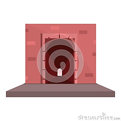 Old brick tunnel icon, cartoon style Stock Photo