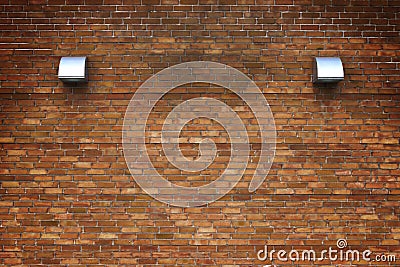 Old brickwork, the background wall of red blocks Stock Photo