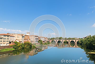 Old bridge in Montauban Stock Photo