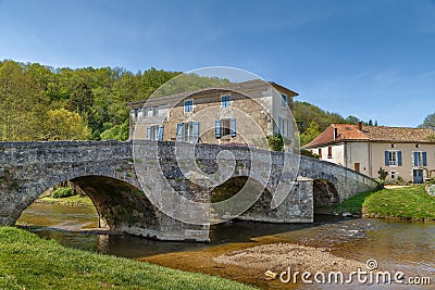 Old bridge, Saint-Jean-de-Cole, France Stock Photo