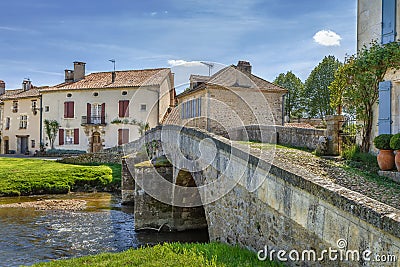 Old bridge, Saint-Jean-de-Cole, France Stock Photo