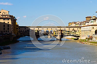 Old Bridge view, Florence, Italy Stock Photo