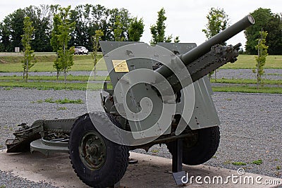 The old British WW2 25 Pounder Gun Stock Photo