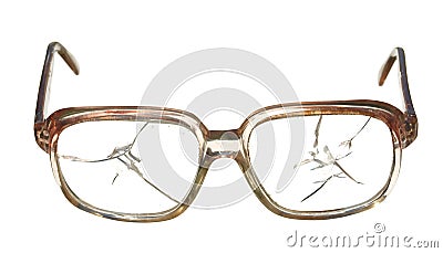 Old broken glasses. Stock Photo