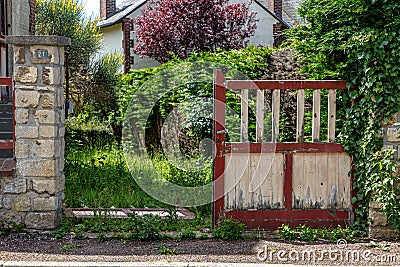 Old broken wooden gates Editorial Stock Photo