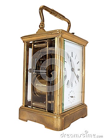 Old bronze clock four Stock Photo