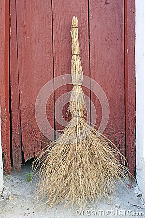 Old broom Stock Photo