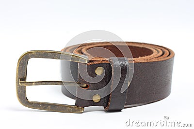 Old brown belt Stock Photo