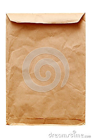 Old brown envelope Stock Photo