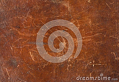 Old brown leather texture closeup Stock Photo