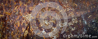 Old brown rusty metal sheet. background or textura Stock Photo