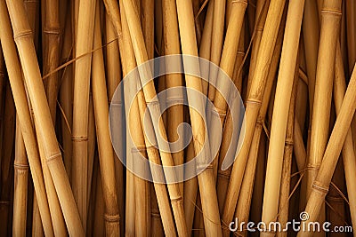 Old brown tone bamboo plank fence texture. AI generated Cartoon Illustration