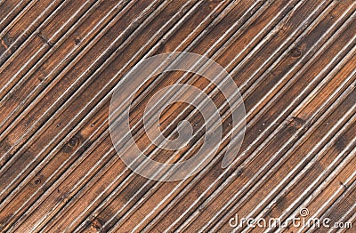 Old brown wooden boards background texture, old peeling wooden fence for designers. Stock Photo