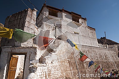 Old budhist temple in Basgo, Ladakh, India Stock Photo