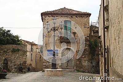 Old building in an alley in the old town of agricola, cilento national park, salerno province, campania, italy Stock Photo