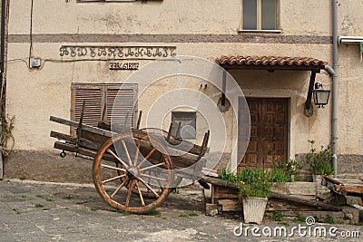 Old building in an alley in the old town of agricola, cilento national park, salerno province, campania, italy Editorial Stock Photo