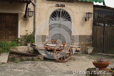 Old building in an alley in the old town of agricola, cilento national park, salerno province, campania, italy Editorial Stock Photo