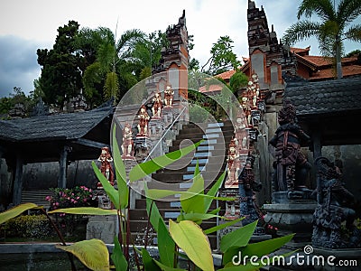 Old Building Architecture Stairs And Gate Entrance View Of Buddhist Monastery In Bali Stock Photo