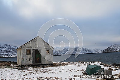 Old building in Cape Dorset, Nunavut Stock Photo