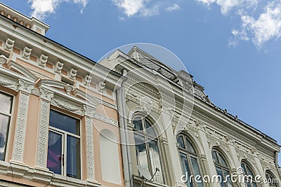 Old building in the old center of the city Botosani Stock Photo