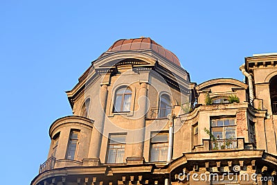 Old building in center of St.Petersburg. Editorial Stock Photo