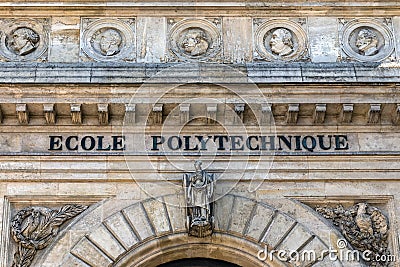 The old building of the Ecole Polytechnique in Paris Editorial Stock Photo