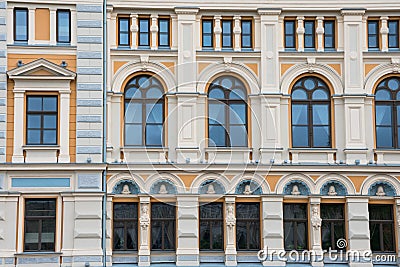 Old building facade at Livu Square Stock Photo