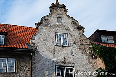 Old building facade near the Swedish Gate Stock Photo