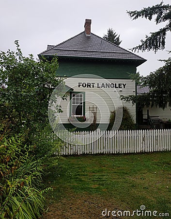 Old building in Fort Langley, BC Editorial Stock Photo