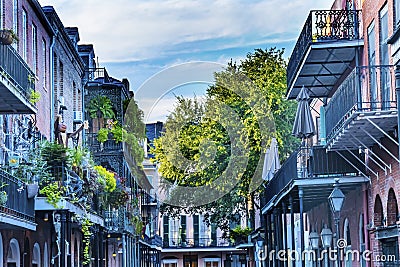 Old Building French Quarter Dumaine Street New Orleans Louisiana Stock Photo