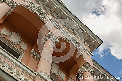 Old building in the old center of the city Botosani Stock Photo