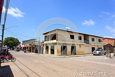 Old buildings along road, Manaus, Brazil Editorial Stock Photo